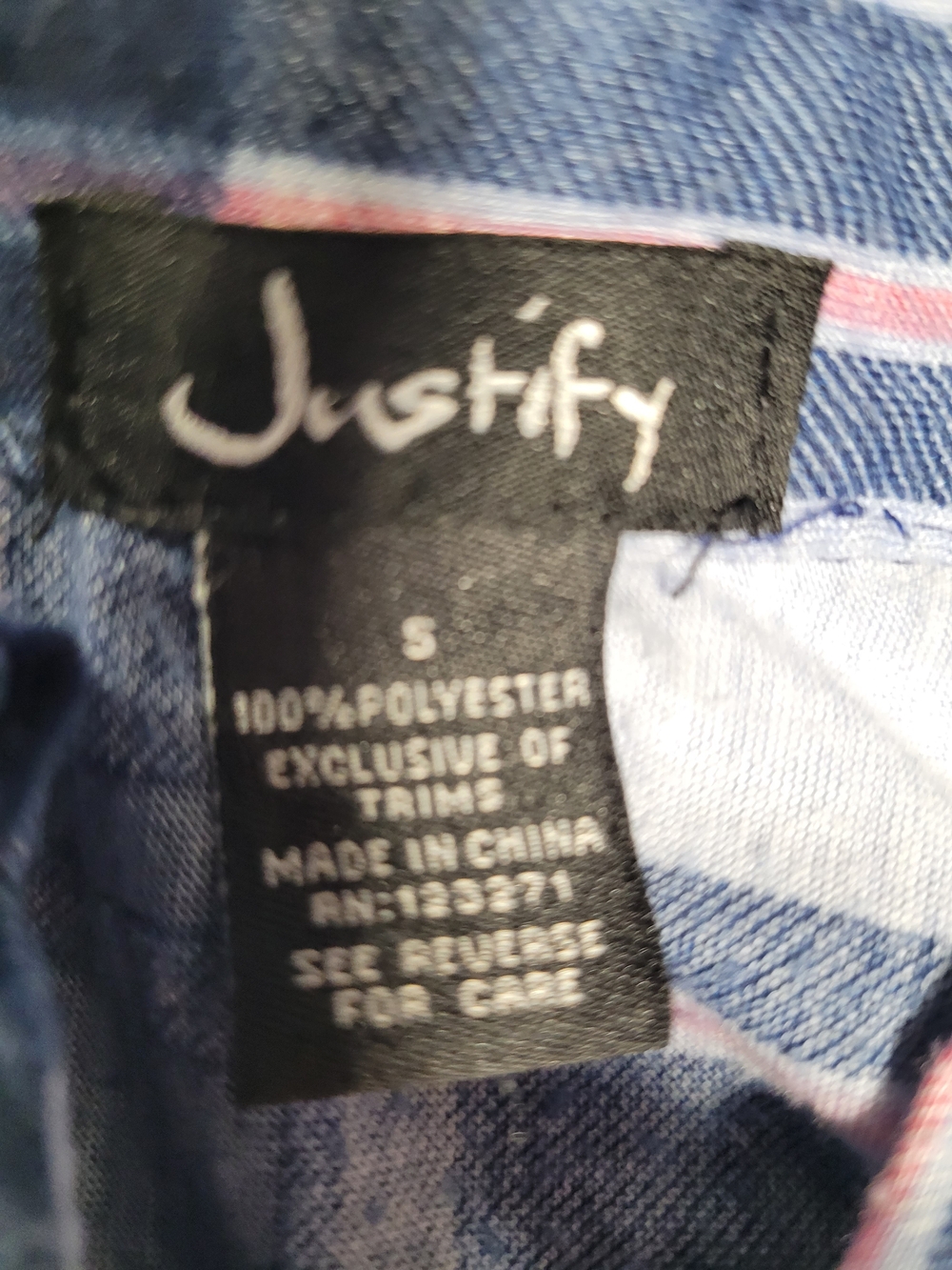 Justify Blue & Pink Plaid Button-Up Shirt - Picture 2 of 3